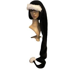 NIB 5' Long Santa Gnome Black Novelty Hat Funny Dress Up Party